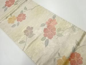 アンティーク　枝花模様織出し袋帯（材料）